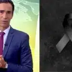 César Tralli / Imagem de luto - Montagem TVFOCO