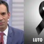 César Tralli / Imagem de luto - Montagem TVFOCO