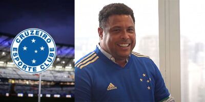 Monatgem do símbolo do Cruzeiro com Rinaldo Fenômeno - Montagem Tv Foco