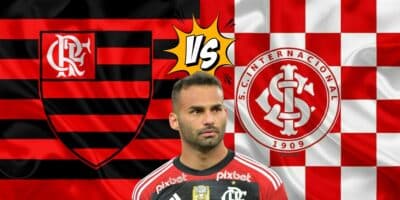 Flamengo e Internacional com Thiago Maia - Foto Reprodução Internet