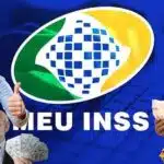 Idosos com dinheiro, logo do INSS - Montagem TVFOCO