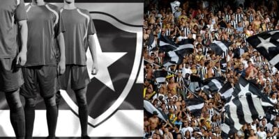 Jogadores do Botafogo e torcida - Foto Reprodução Internet