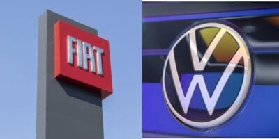 Logo da Fiat / Logo da Volks - Montagem TVFOCO