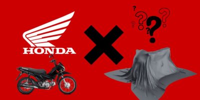 Logo da Honda, Pop e moto coberta - Montagem TVFOCO