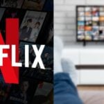 Netflix e pessoa com controle na mão (Fotos: Reproduções / Internet / Canva)