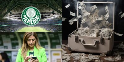 Leila Pereira, Palmeiras e dinheiro - Montagem Tv Foco