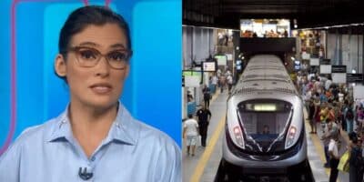 Renata Vasconcellos / Metrô do RJ - Montagem TVFOCO