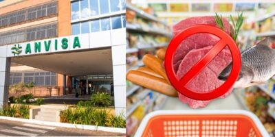 Fachada da Anvisa e carnes em supermercados (Foto: Reprodução / Canva)