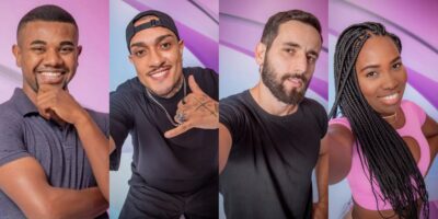 Davi, MC Bin Laden, Matteus  e Leidy Elin estão no paredão no BBB24 (Foto: Reprodução/ Internet)