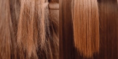 Cabelo ressecado e pontas duplas antes e depois (Foto: Divulgação)