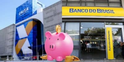 É possível fazer valores renderem mais em poupanças da CAIXA e Banco do Brasil (Foto Reprodução: Montagem TV Foco)