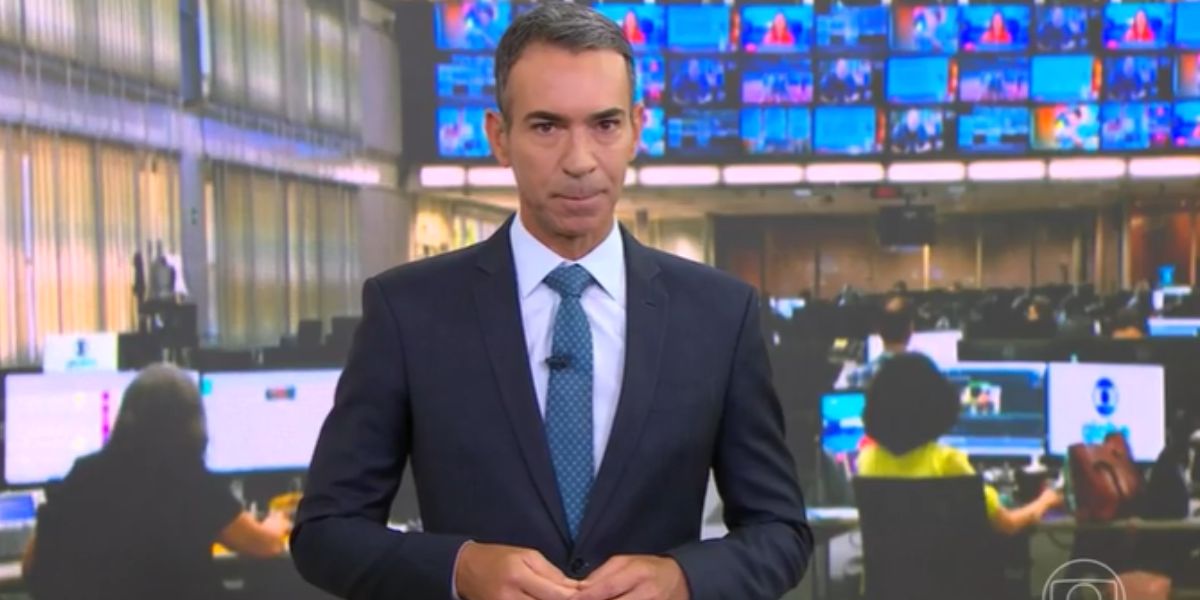 César Tralli comanda todas as tardes o Jornal Hoje (Reprodução: Globo)