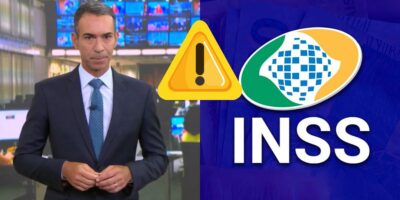 César Tralli fez alerta aos beneficiários do INSS (Reprodução: Montagem TV Foco)