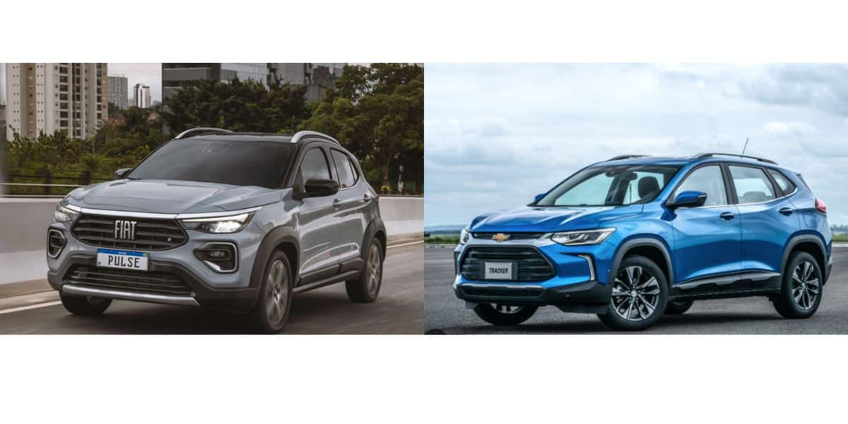 Fiat Pulse e a Chevrolet Tracker (Foto: Internet)