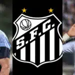 Carille, escudo do Santos e Neymar (Foto: Divulgação/ Gazeta Esportiva)