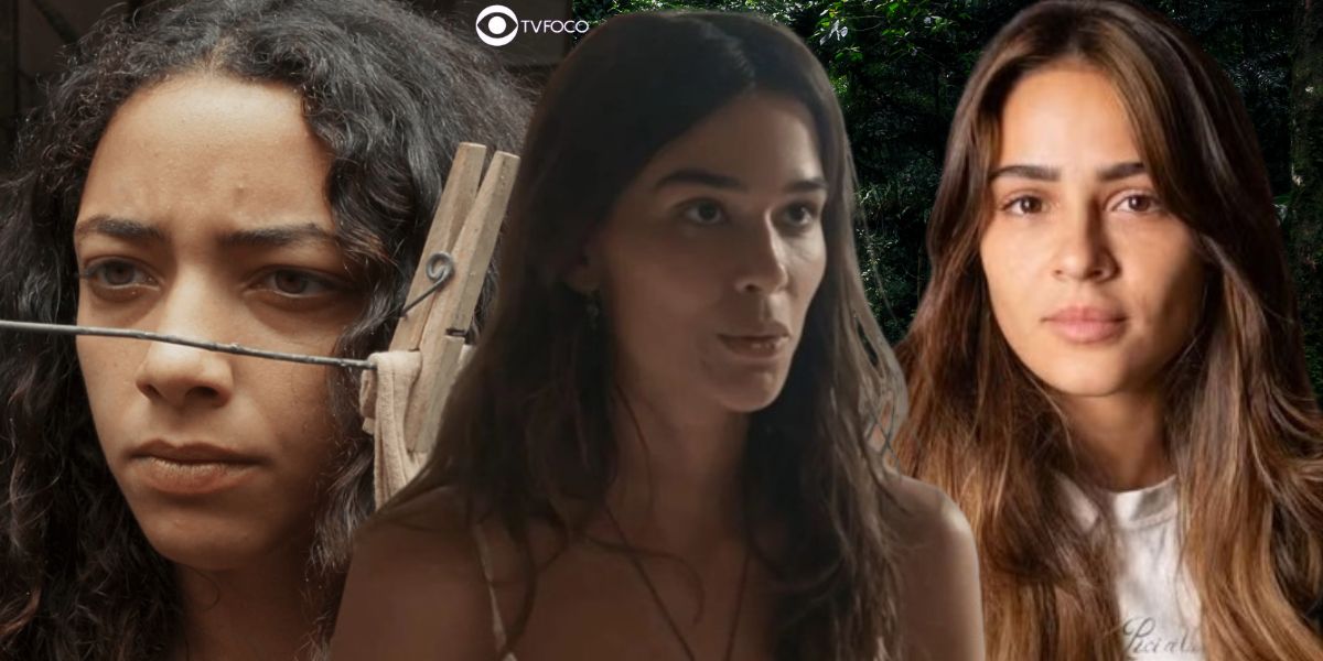 Joana, Mariana e Sandra em Renascer (Foto: Reprodução / Globo / Montagem TV Foco)