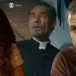 Joana, Padre Santo e José Inocêncio em Renascer (Foto: Reprodução / Globo / Montagem TV Foco)