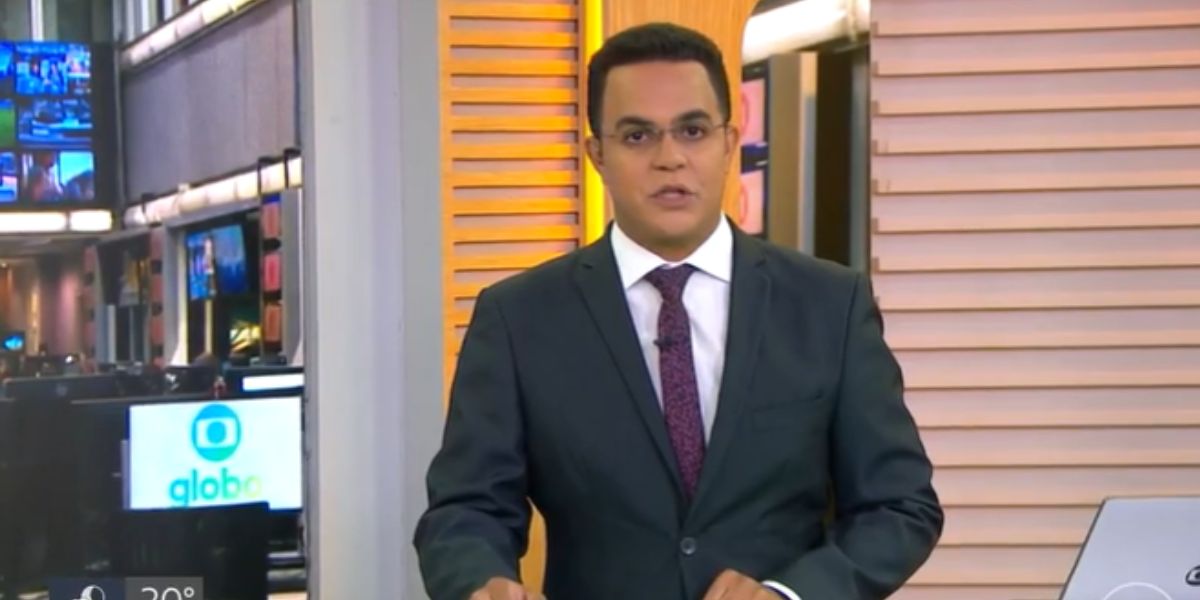 Marcelo Pereira assumiu o Hora 1 na ausência de Kovalick (Reprodução: Globo)