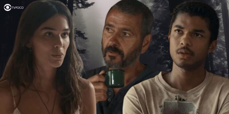 Mariana, José Inocêncio e João Pedro em Renascer (Foto: Reprodução / Globo / Montagem TV Foco)