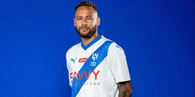 Neymar durante ensaio do Al-Hilal- (Foto: Reprodução /Al-Hilal)