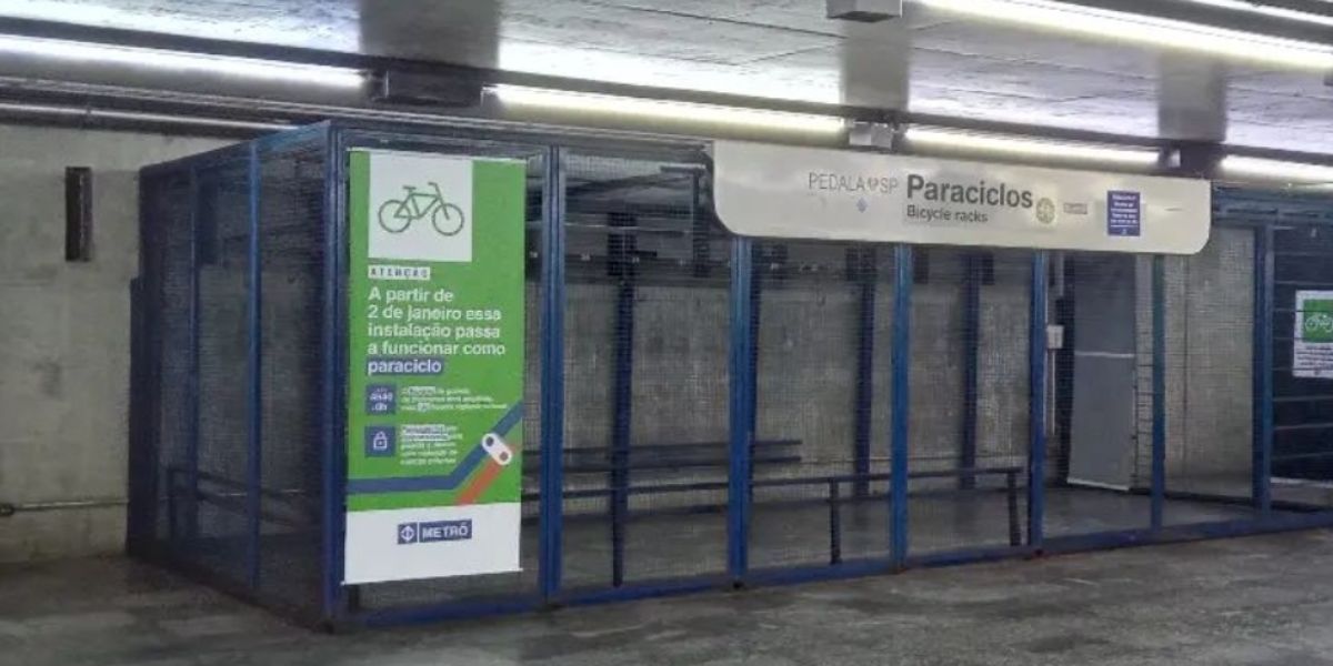 Os paraciclos estão em 35 estações do metrô de SP (Reprodução: Internet)