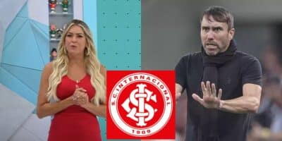 Renata Fan crava 5 substituições do Internacional (Reprodução: Montagem TV Foco)