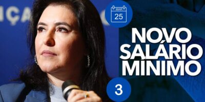 Simone Tebet fala sobre aumento do salário mínimo (Foto: Reprodução / Gov / Canva / Montagem TV Foco)