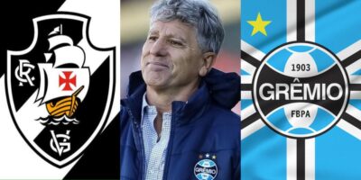 Escudo do Vasco, Grêmio e o treinador Renato Gaúcho  - (Foto: Reprodução / Internet)