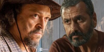 Venâncio (Fabio Lago) e José Inocêncio (Marcos Palmeira) em Renascer (Foto: Reprodução / Globo / Montagem TV Foco)