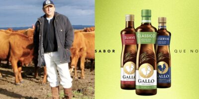 Galvão Bueno é dono de fazenda, rival da Gallo (Reprodução/Montagem/Facebook/Gallo)