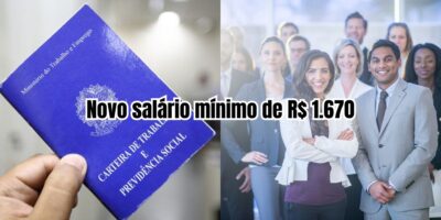 Novo salário mínimo de R$ 1.670 chega para milhões de CLT's (Reprodução/Montagem/Canva)