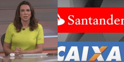 Ana Paula Araújo /Santander / Caixa - Montagem TVFOCO