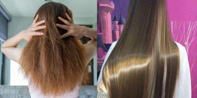 Cabelo ressecado / Cabelo com brilho - Montagem TVFOCO