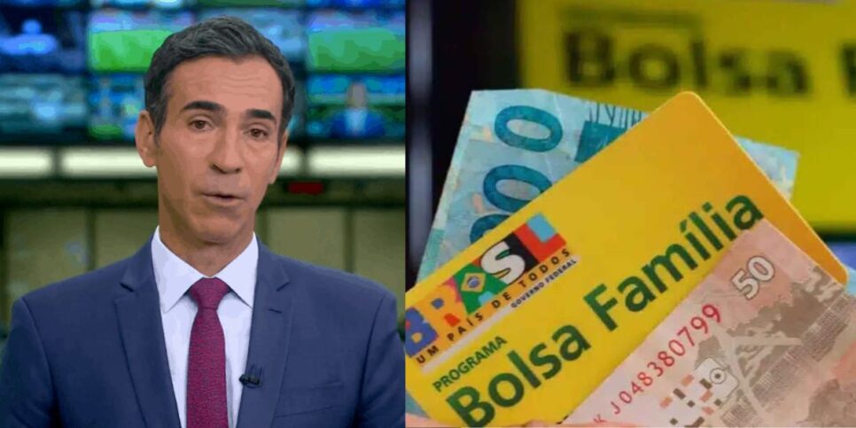 César Tralli / Cartão do Bolsa Família - Montagem TVFOCO