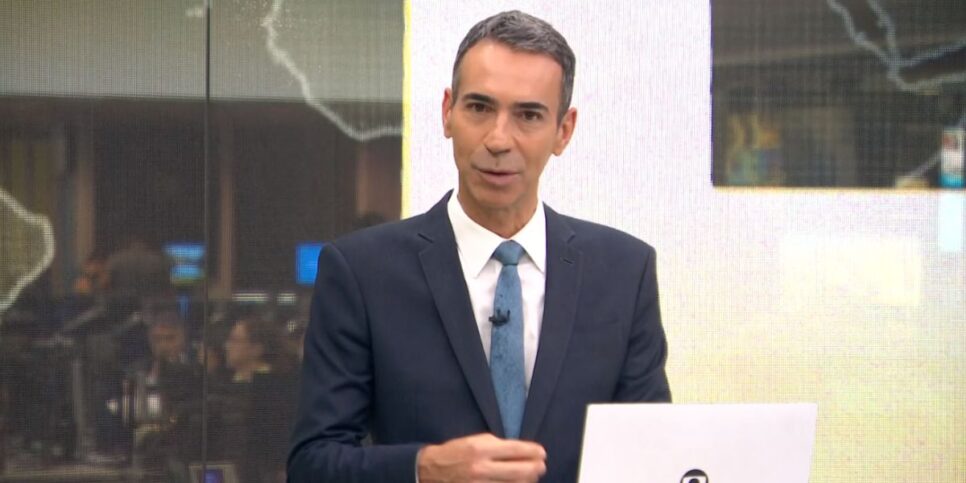 César Tralli no Jornal Hoje (Foto: Reprodução / Globo)