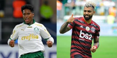 Endrick no Palmeiras e Gabigol no Flamengo (Reprodução - Internet)