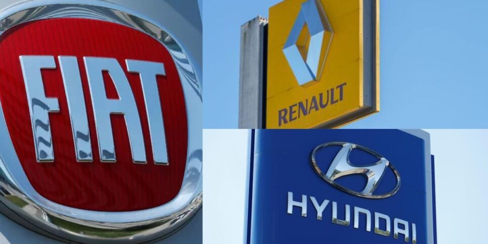 Fiat, Renault e Hyundai (Fotos: Reproduções / Internet)