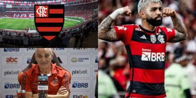 Tite diz sim para o adeus de Gabigol no Flamengo - Montagem Tv Foco