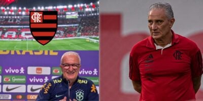 Dorival jr. arranca estrela de Tite no Flamengo para levar à Seleção Brasileira  - Montagem Tv Foco