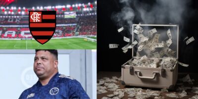 Flamengo -pode arrancar craque do Cruzeiro de Ronaldo- Montagem Tv Foco