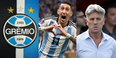 Grêmio, Di Maria e Renato Gaúcho (Reprodução - Internet)