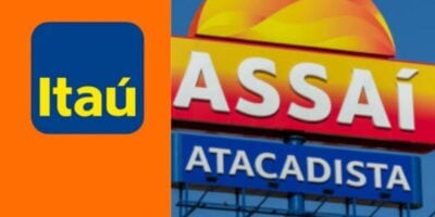 Logo do Itaú e Assaí - montagem: TV Foco