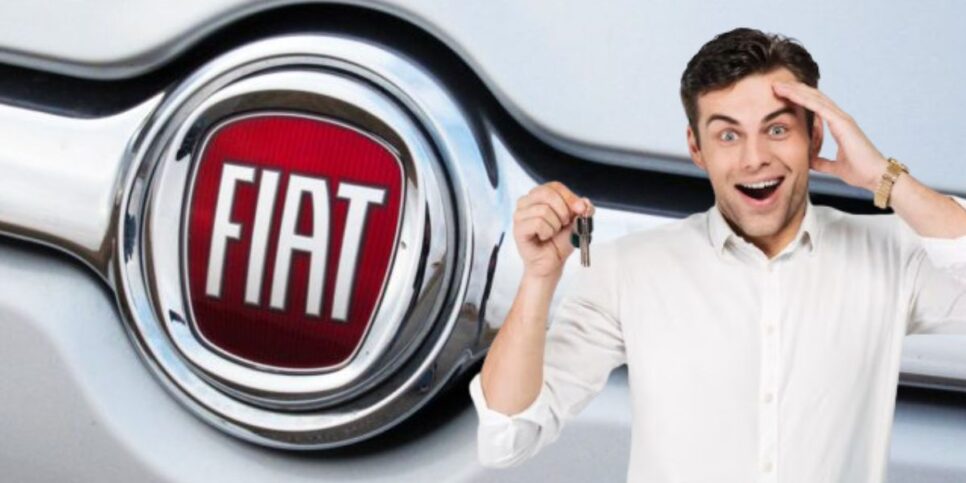 Logo da Fiat e homem segurando chave do carro (Fotos: Reproduções / Internet / Freepik)