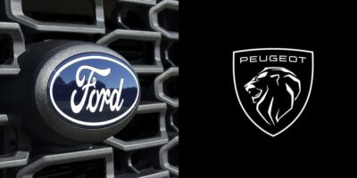 Logo da Ford / Logo da Peugeot - Montagem TVFOCO