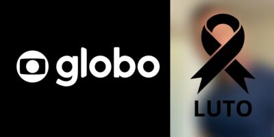 Logo da Globo, humorista e imagem de luto (Fotos: Reproduções / Internet / Instagram / Canva)