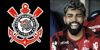 Logo do Corinthians / Gabigol - Montagem TVFOCO