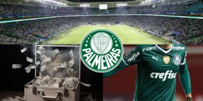 Jogador, dinheiro e Palmeiras - Montagem Tv Foco