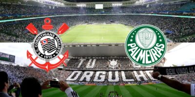 Corinthians e Palmeiras - Montagem Tv Foco