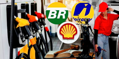 Postos de combustível como da Shell, BR, Ipiranga e mais podem ser afetados por nova lei (Foto Reprodução/Montagem/Lennita/Tv Foco/Canva/Logo.net)