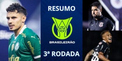 Raphael Veiga no Palmeiras, Antonio Oliveira no Corinthians, Victor no Bragantino e logo do Brasileirão (Reprodução - Internet)